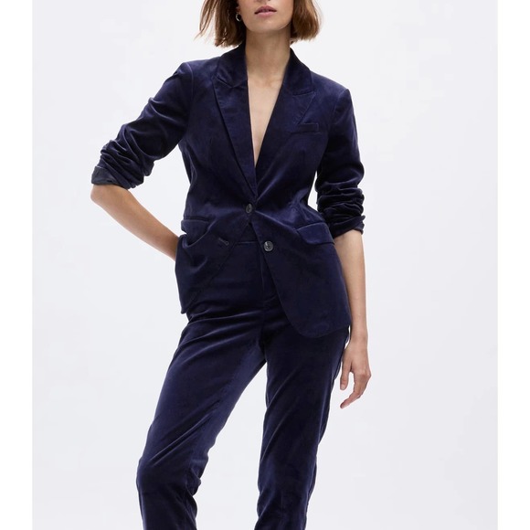 Gap Women - Velvet Blazer / PANGEA BLUE / size S / NWOT - Picture 1 of 5